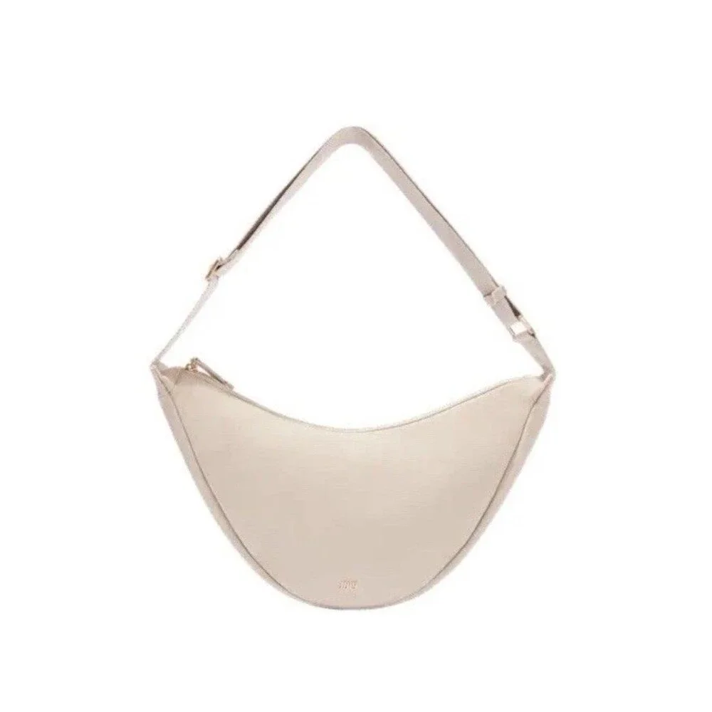 NWT July Everyday Crescent Bag Canvas Purse Taupe Khaki Crossbody Sling